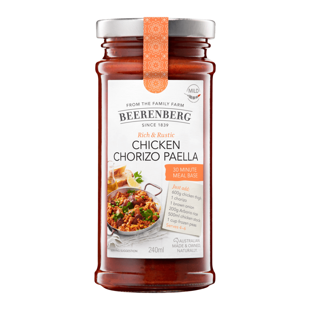 Chicken Chorizo Paella 30 Minute Meal Base 240ml (Beerenberg) - Condiments & Sauces - The Meat Wagon